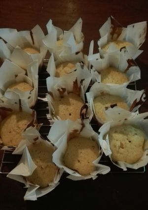 Una foto de Muffins de vainilla con chips de chocolate