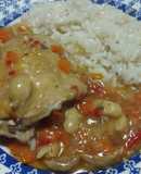 Pollo con champiñones y un toque alimonado 🍗🍋