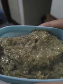 Foto resep Mpasi 6m+ 4🌟 : nasi, buncis, kembang kol, bayam, daging sapi