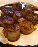 Raspberry lime scallops