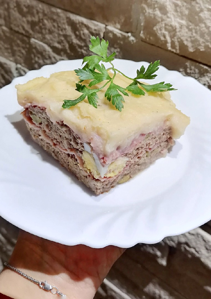Una foto de Pastel de carne con puré de papa 🤤😍