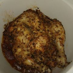 A picture of Roasted Chicken in Slow Cooker (Made by My Kids!).