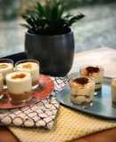 Postres en vasitos: Cheesecake de piña al Brandy & Tiramisú de turrón de Jijona