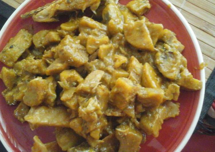 Step-by-Step Guide to Make Favorite Unripe plantain with dry fish