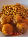 Albóndigas con garbanzos o puré de patatas