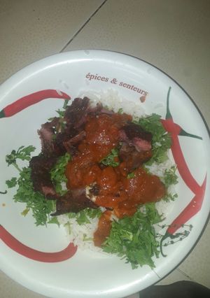 A picture of Whiterice&lansir with stew.