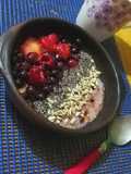 Porridge arándanos frambuesas