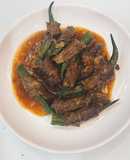 Thịt bò cuộn đậu bắp