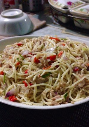 Foto resep Spaghetti Tuna Sambal Matah