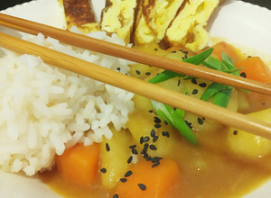 Una foto de Curry japonés vegetariano