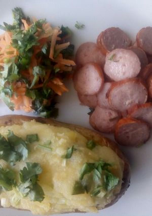 A picture of Double baked potatoes.