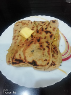 A picture of Mix Vegetables Stuffed Paratha.