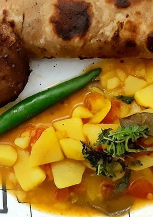 A picture of Dhaba Aloo tarkari.
