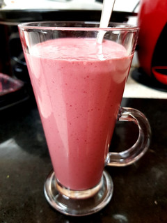 A picture of My Cherry & Clotted Cream Ice Cream Smoothy.
