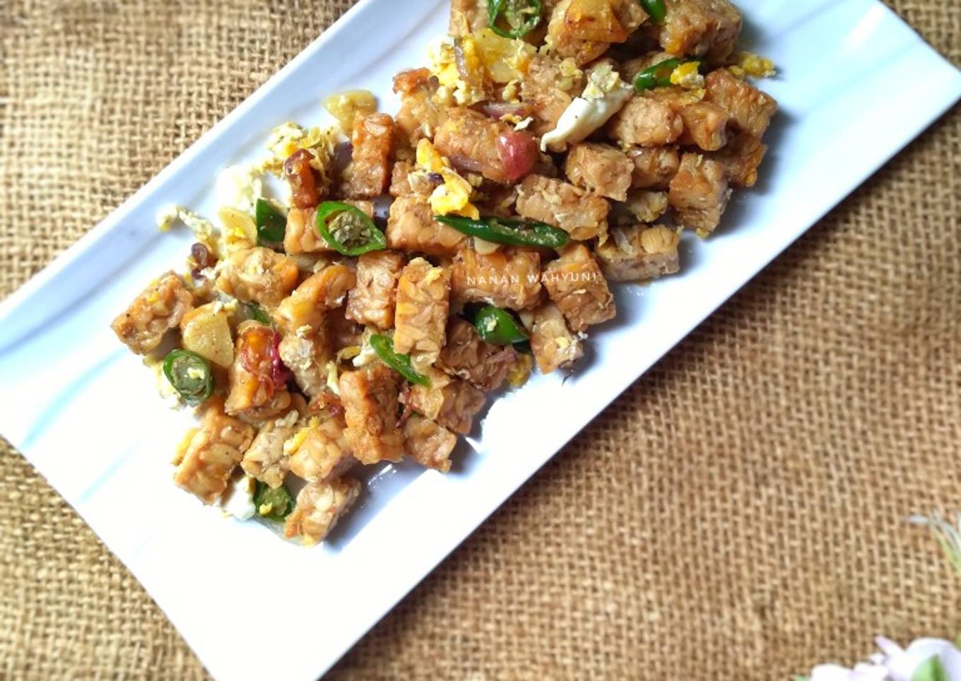 Oseng Tempe Cabe Ijo