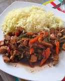 Chapsui de pollo con arroz
