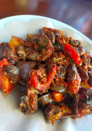 Foto resep Sambal Terong & jantung ayam