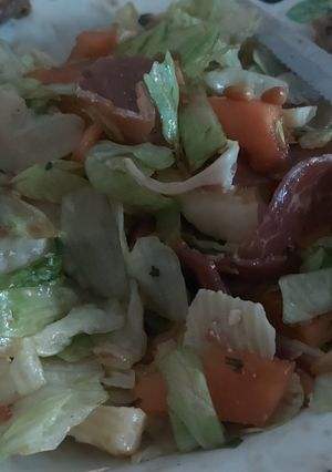 Une photo de Salade de melon et jambon de Bayonne