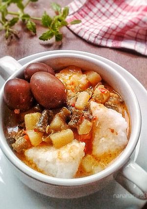 Foto resep Lontong sayur magicom
