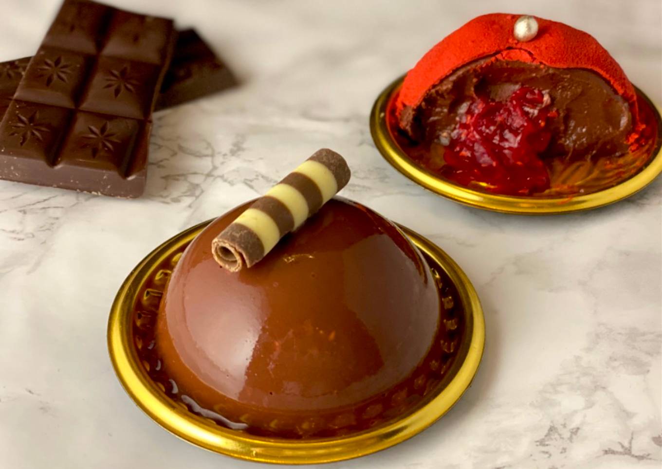 🙋🏻♀️ DÔMES de CHOCOLATE y FRAMBUESA