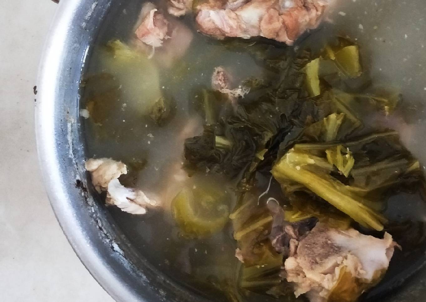 Bakut Sayur Asin mudah & enak