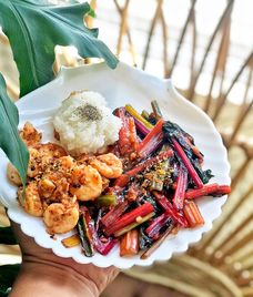 cải cầu vồng xào