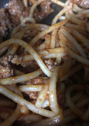 Una foto de Pasta a la boloñesa