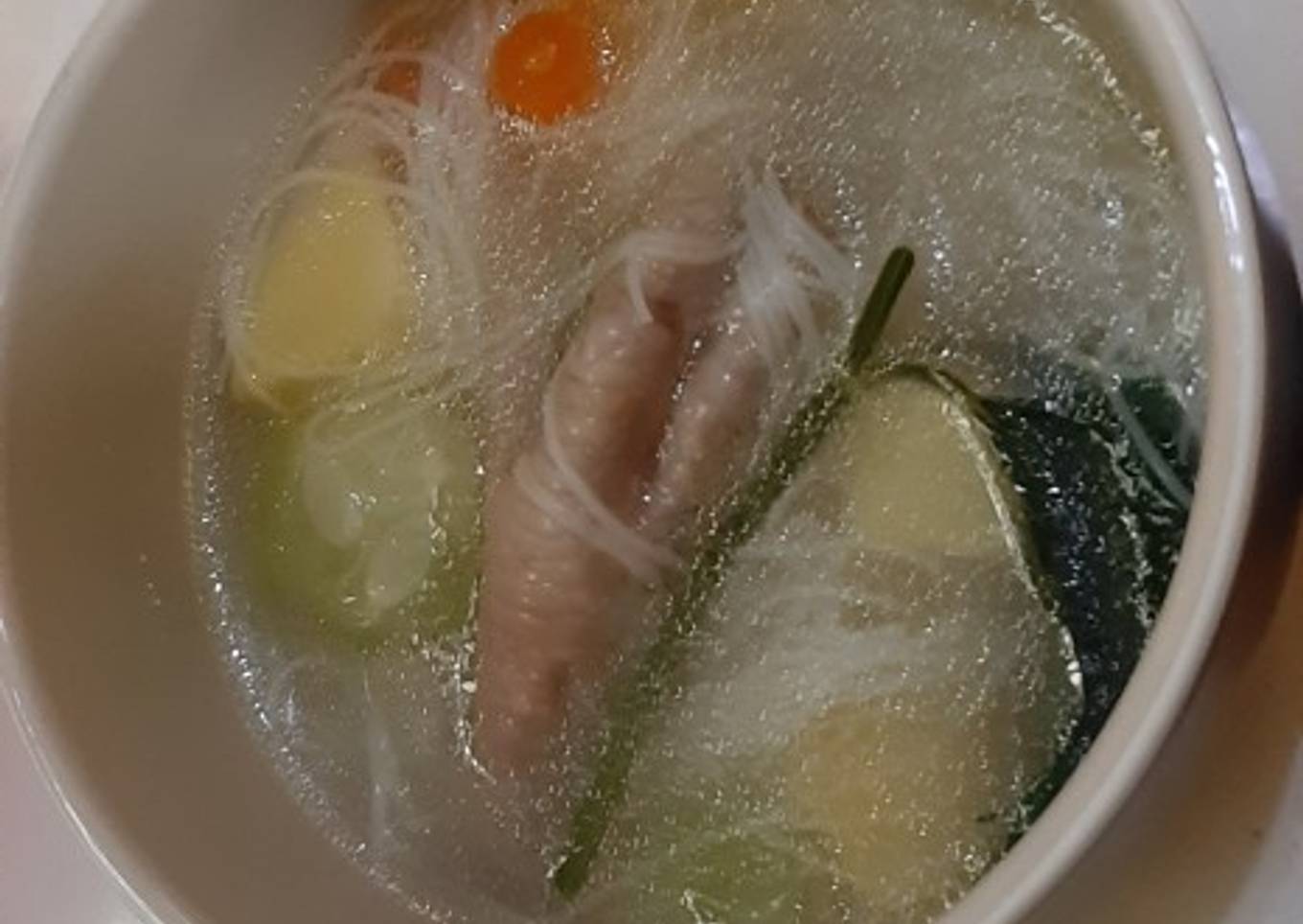 Sop ceker oyong bihun mpasi 1+