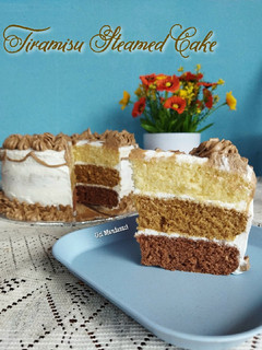 Foto resep Tiramisu Steamed Cake | Birthday Cake