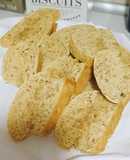 Cantucci con farina integrale senza zucchero, con noci e uvetta