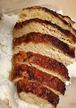 A picture of Air fryer Teriyaki Chicken Meatloaf.
