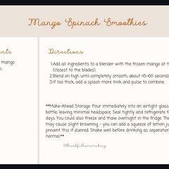 A picture of Mango Spinach Smoothies.