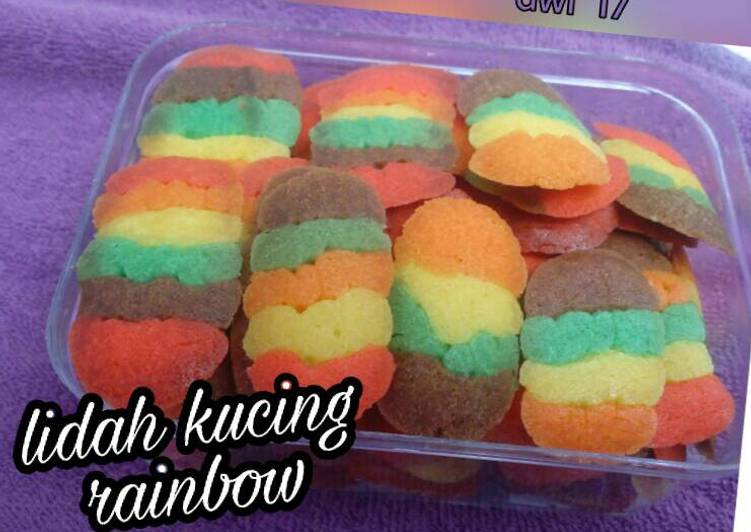 Resep: Untuk Mencoba Di RumahLidah kucing rainbow