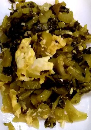 รูปของ ผักกาดดองผัดไข่