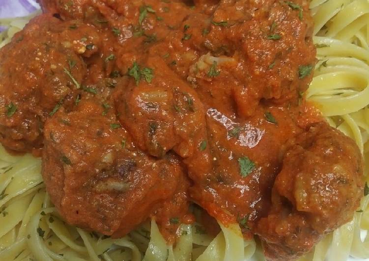 Step-by-Step Guide to Prepare Super Quick Homemade Teftini, Beef over Fettuccine