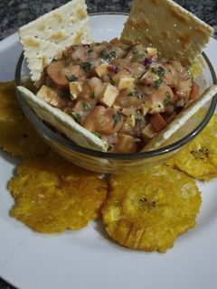Una foto de Ceviche de salchicha y queso ⚡