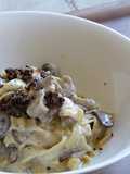 Pappardelle con setas y queso