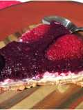 Pie (tarta) de queso con frutos rojos