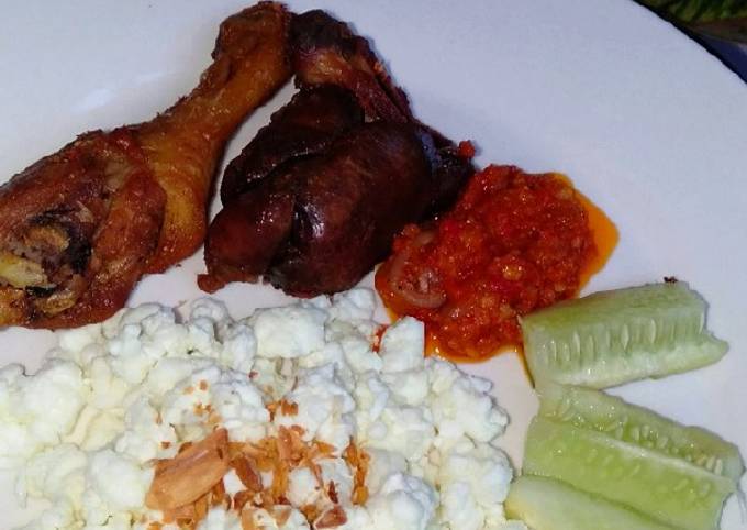 Ini dia! Cara  membuat Nasi putih telur (nasi kawe/ nasi diet/ nasi low karbo) dijamin istimewa