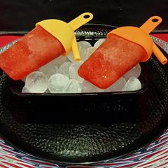A picture of Water melon Popsicles.