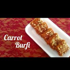 A picture of Carrot burfi.