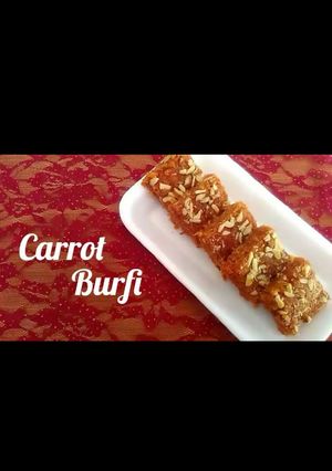 A picture of Carrot burfi.