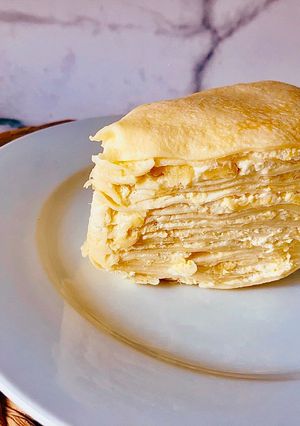 Hình của món Bánh Crepe Sầu Riêng Ngàn Lớp.