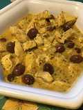 Poulet aux olives violettes, sauce crème au citron confit et coriandre