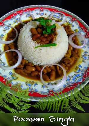 राजमा चावल(Rajma chawal recipe in hindi) रेसिपी मुख्य फोटो