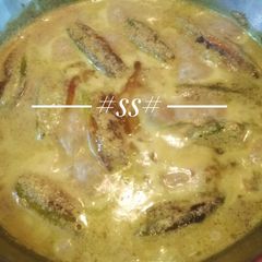 A picture of Pointed gourd with poppy seed paste #Cookpad.