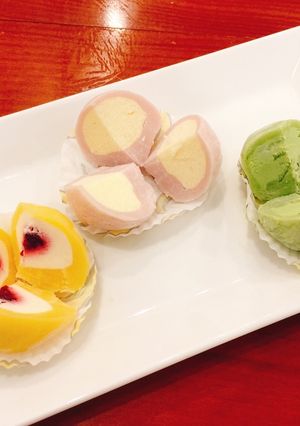 Hình của món Làm bánh mochi kem lạnh.