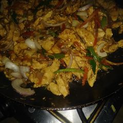 A picture of Stuffing for bao buns.