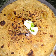 Mooli ke paranthe A picture of Mooli ke paranthe.