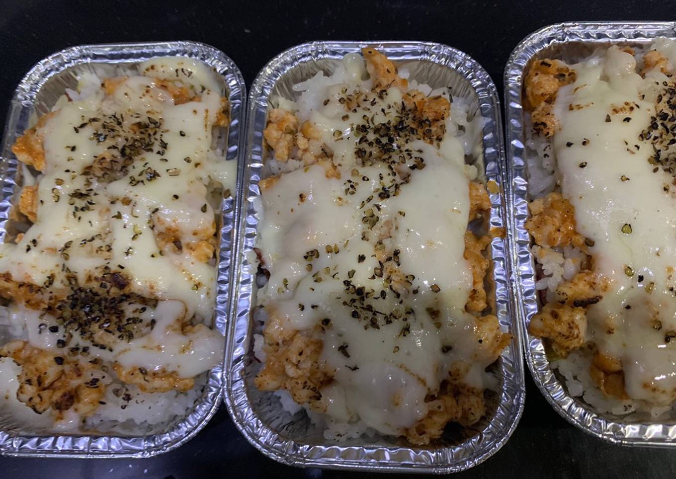 Nasi panggang bacon ayam moza